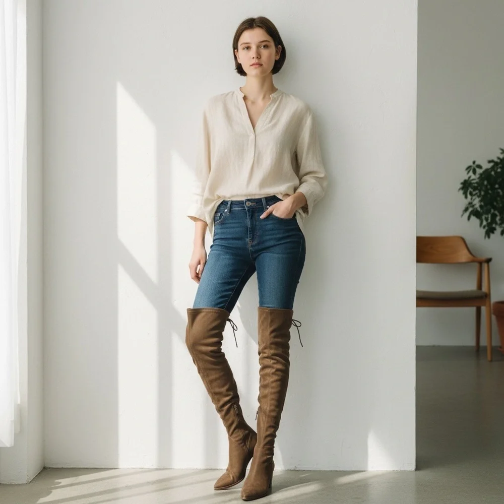 Marc Fisher LTD Over-the-Knee Suede Boots Size 9.5M